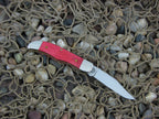 Case Cutlery 2003 Smooth Red Bone Tiny Folding Hunter with TruSharp steel 61165