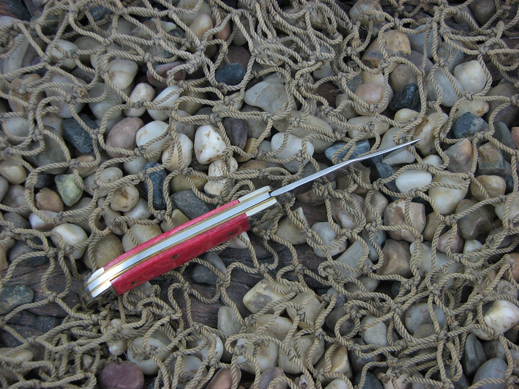 Case Cutlery 2003 Smooth Red Bone Tiny Folding Hunter with TruSharp steel 61165