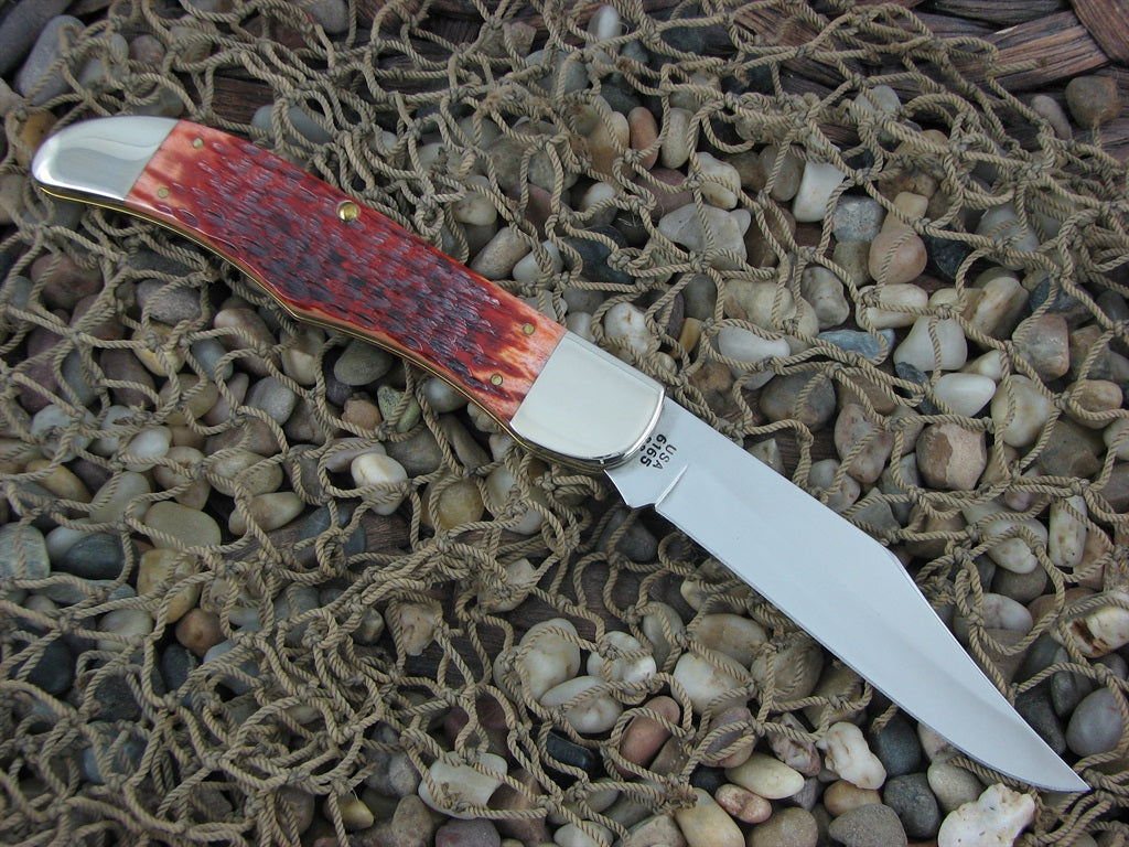 Case Cutlery 2003 Chestnut Bone Folding Hunter with TruSharp steel 6165