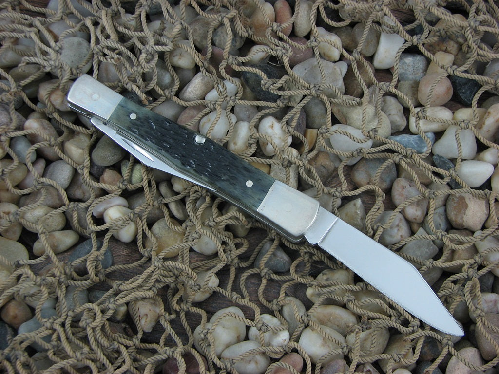 Case Cutlery 2001 Moss Green Bone Half Whittler with TruSharp steel 62083 CA01549