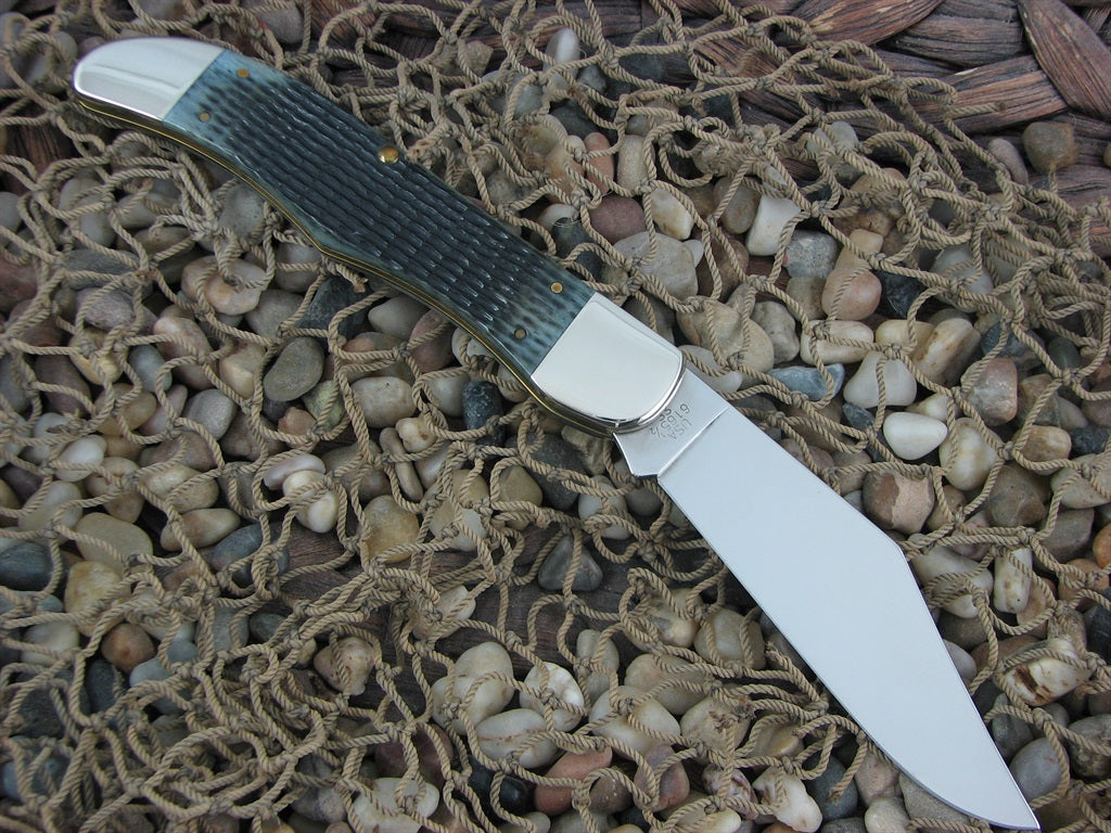 Case Cutlery 2000 Moss Green Bone Folding Hunter with TruSharp steel 6165 1/2 CA01558