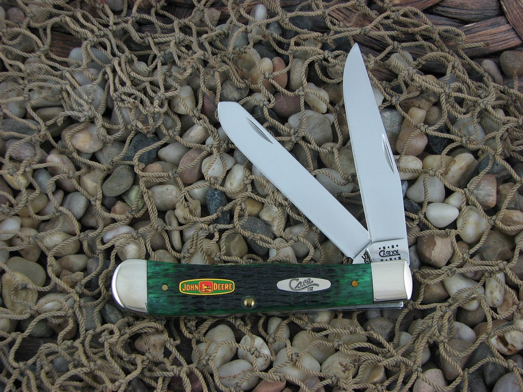 Case Cutlery 2000 John Deere Green Bone Trapper with TruSharp steel 6254 