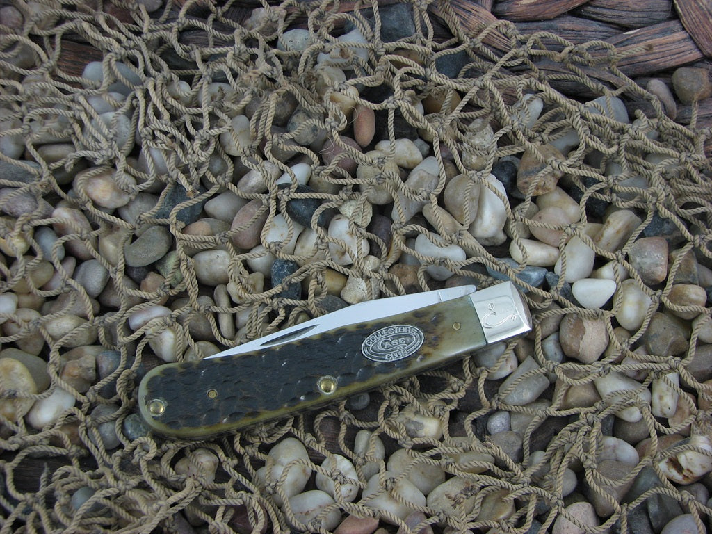 Case Collectors Club 1997 Green Bone Barehead Trapper with TruSharp steel 61054 CA01669
