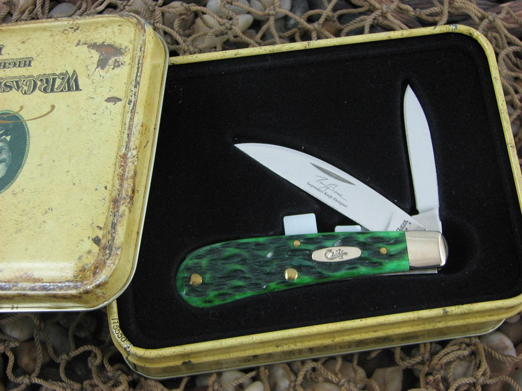 Case Cutlery 2008 Bermuda Green Bone Swayback Jack with TruSharp steel 62117 CA79730
