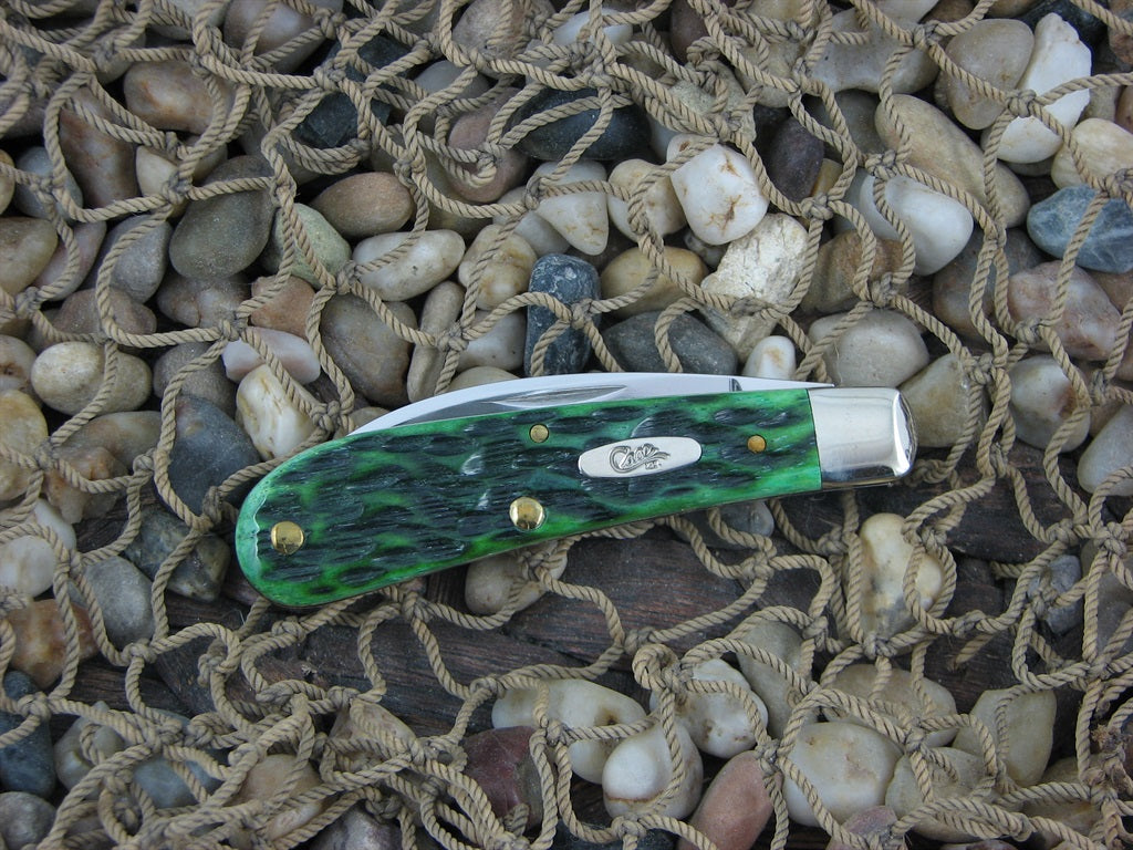 Case Cutlery 2008 Bermuda Green Bone Swayback Jack with TruSharp steel 62117 CA79730