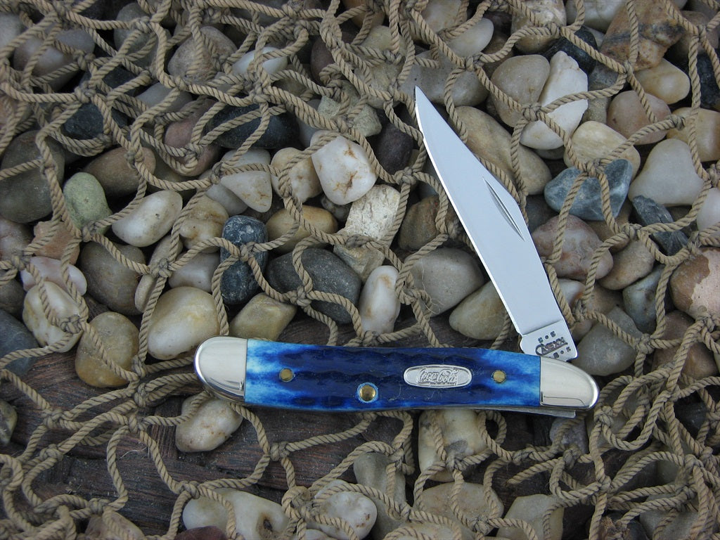 Case XX Coca Cola 2002 Blue Bone Peanut with TruSharp steel 6120