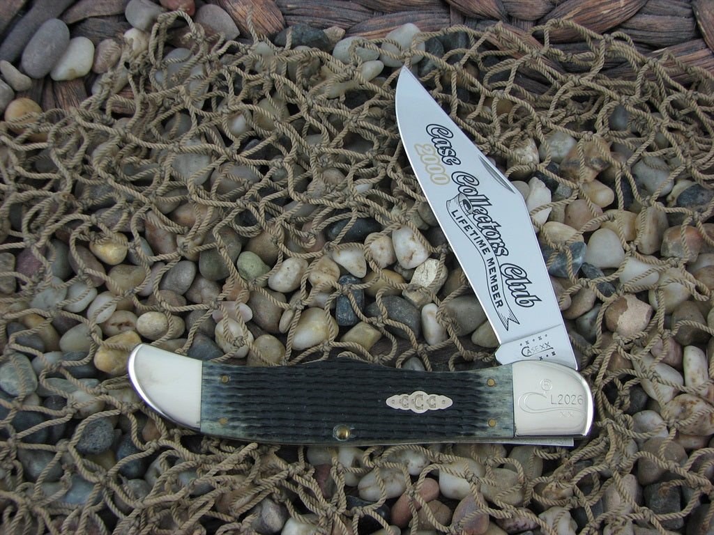 Case Cutlery 2000 Moss Green Bone Folding Hunter with TruSharp steel 6165 1/2 CA01558