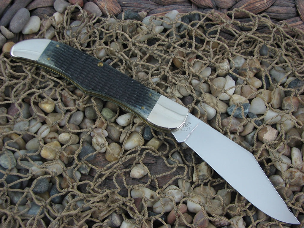 Case Cutlery 2000 Moss Green Bone Folding Hunter with TruSharp steel 6165 1/2 CA01558
