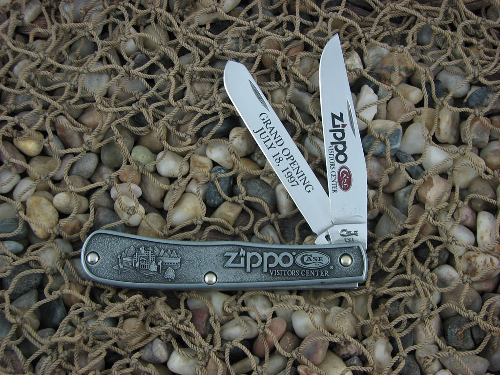 Case Cutlery Zippo Visitors Center 1997 Pewter Trapper with TruSharp steel R254