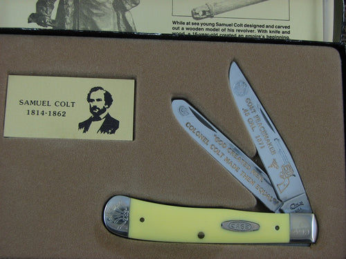 Case Cutlery 1994 Yellow Delrin Trapper with TruSharp steel 3254 