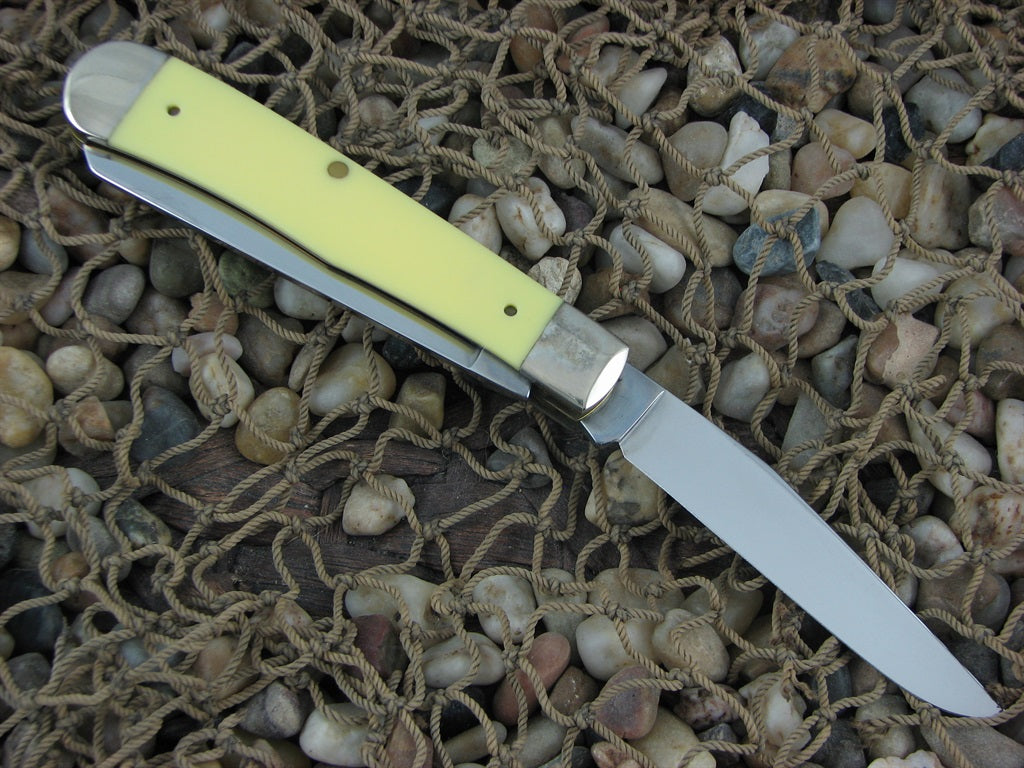 Case Cutlery Sam Colt 1994 Yellow Delrin Trapper with TruSharp steel 3254