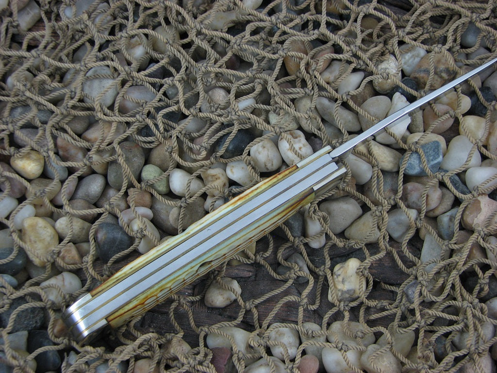 Case Cutlery Nolan Ryan 1994 Burnt White Bone Trapper with TruSharp steel 6254