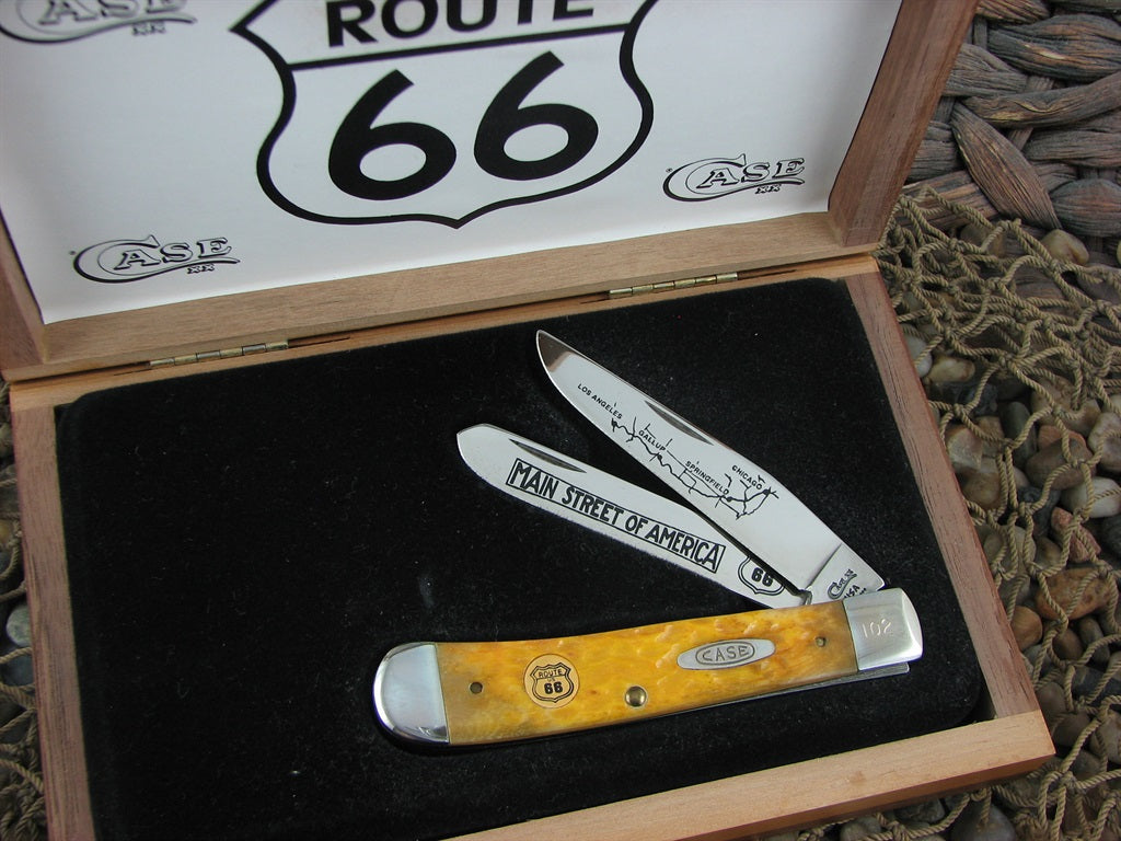 Case Cutlery 1993 Yellow Jigged Bone Trapper with TruSharp steel 6254 
