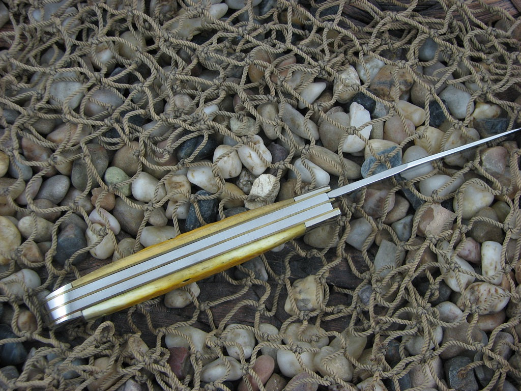 Case Cutlery Route 66 1993 Yellow Jigged Bone Trapper with TruSharp steel 6254