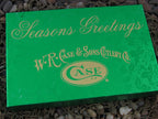 Case Cutlery Seasons Greetings 1996 Red Jigged Bone Canoe with TruSharp steel 62131