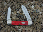 Case Cutlery Seasons Greetings 1996 Red Jigged Bone Canoe with TruSharp steel 62131