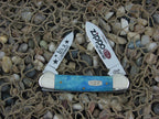 Case Cutlery 1997 Smooth Blue Bone Canoe with TruSharp steel 62131 w/Zippo #499