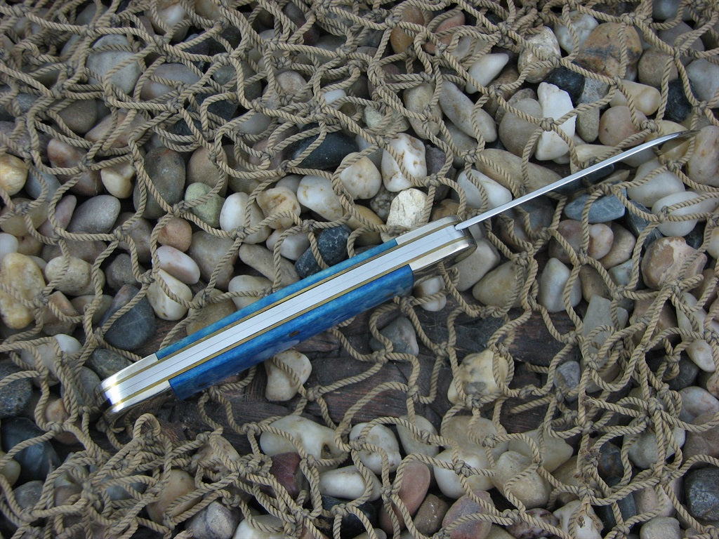 Case Cutlery 1997 Smooth Blue Bone Canoe with TruSharp steel 62131 w/Zippo #499
