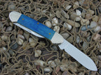 Case Cutlery 1997 Smooth Blue Bone Canoe with TruSharp steel 62131 w/Zippo #142