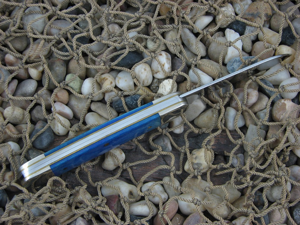 Case Cutlery 1997 Smooth Blue Bone Canoe with TruSharp steel 62131 w/Zippo #142