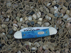 Case Cutlery 1997 Smooth Blue Bone Canoe with TruSharp steel 62131 w/Zippo #142