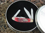 Case Cutlery 2002 Cranberry Bone Sowbelly with TruSharp steel 6539 