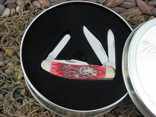 Case Cutlery 2002 Cranberry Bone Sowbelly with TruSharp steel 6539 