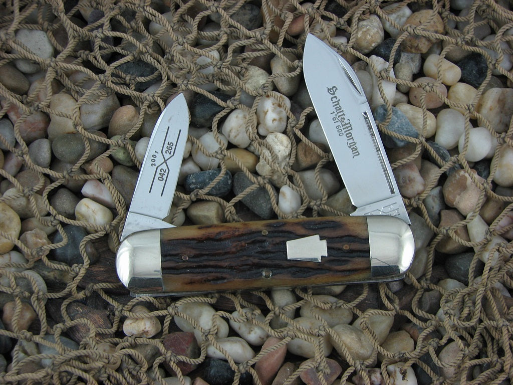 Schatt & Morgan 2001 Goldenrod Bone Small Sunfish with 420HC steel O42265 