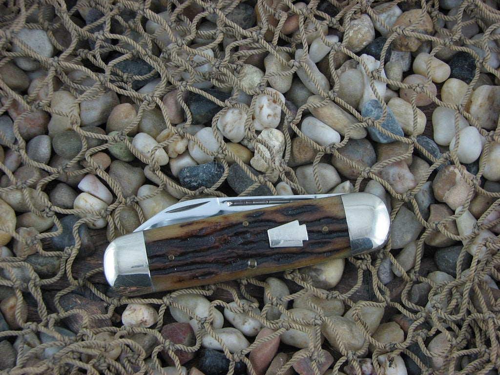 Schatt & Morgan 2001 Goldenrod Bone Small Sunfish with 420HC steel O42265