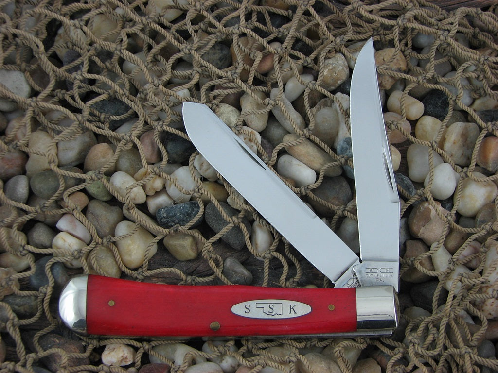 Schatt & Morgan 2001 Smooth Red Bone Trapper with 420HC steel  