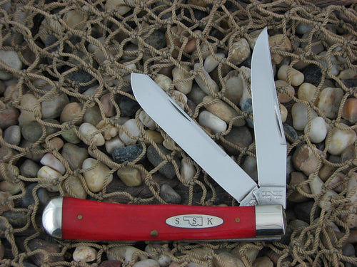 Schatt & Morgan 2001 Smooth Red Bone Trapper with 420HC steel  