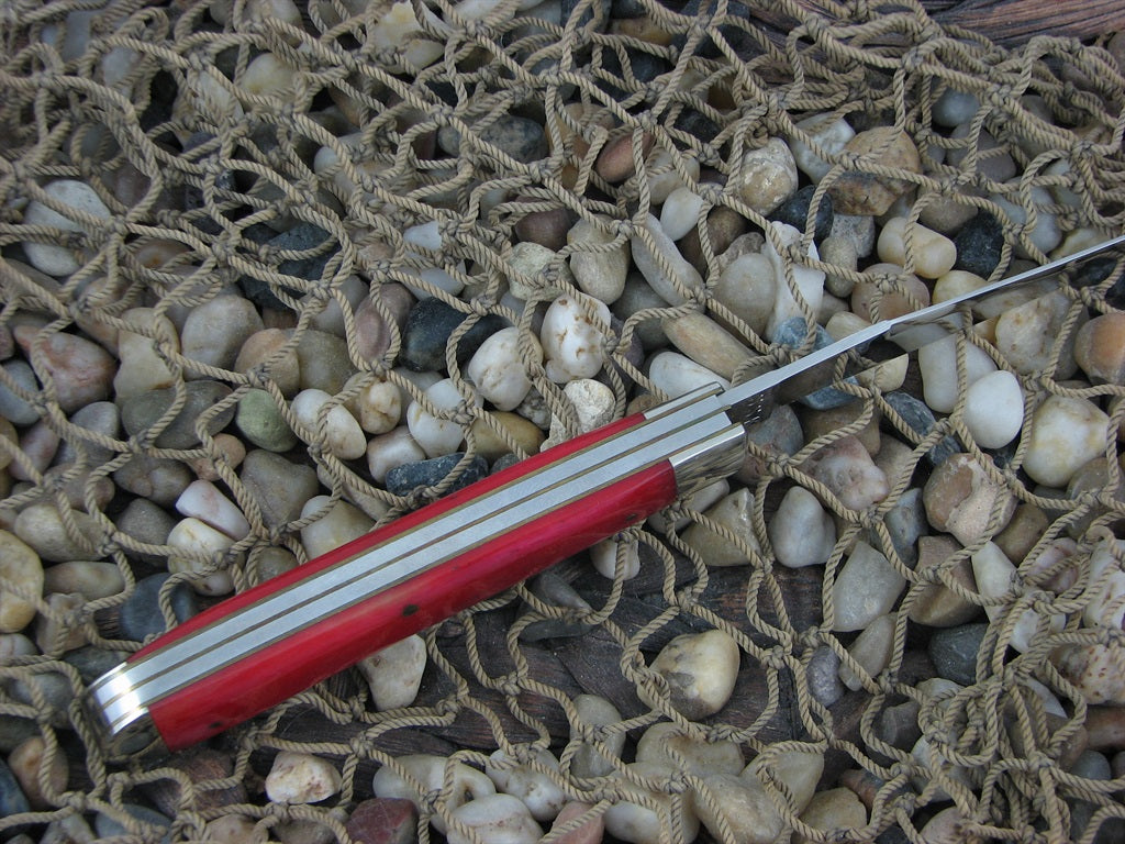 Schatt & Morgan 2001 Smooth Red Bone Trapper with 420HC steel