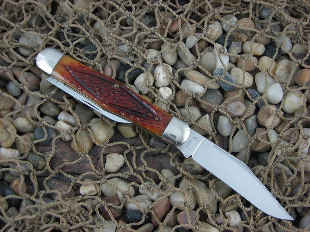 Schatt & Morgan  Goldenrod Bone Pen with 420HC steel O42176