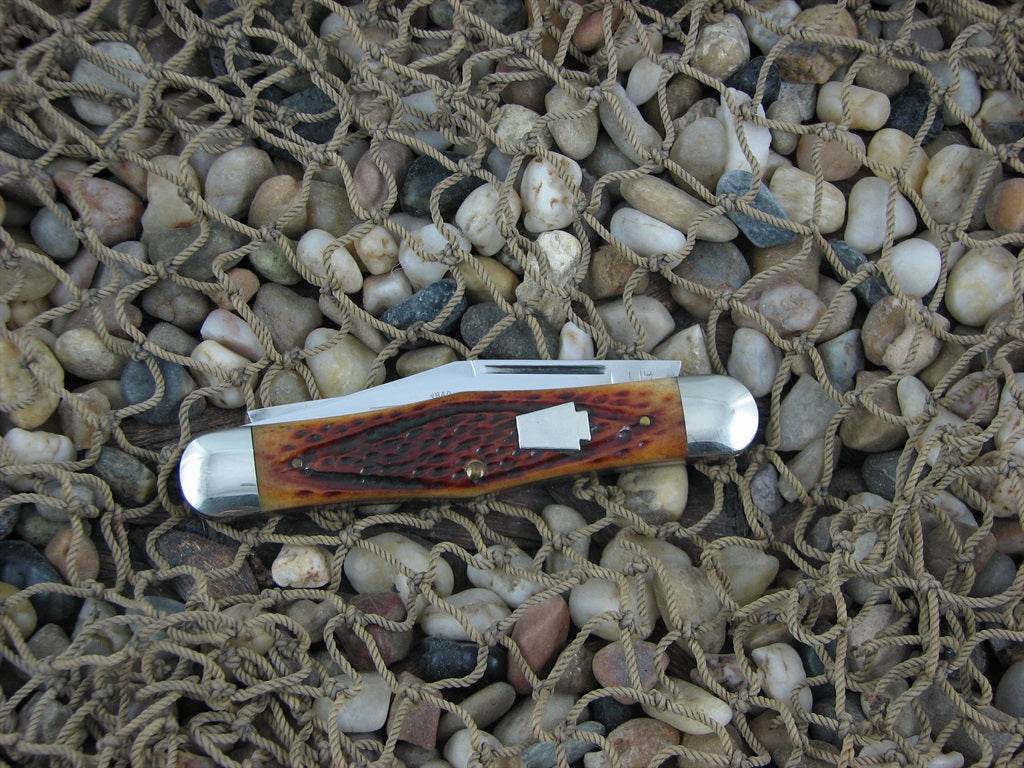Schatt & Morgan  Goldenrod Bone Pen with 420HC steel O42176