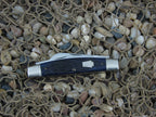 Schatt & Morgan 1997 Blue Jigged Bone Congress Whittler with 420HC steel O43431