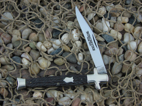 Winchester Knives 1987 Dark Bone Fishtail with Carbon steel 1901 W151901
