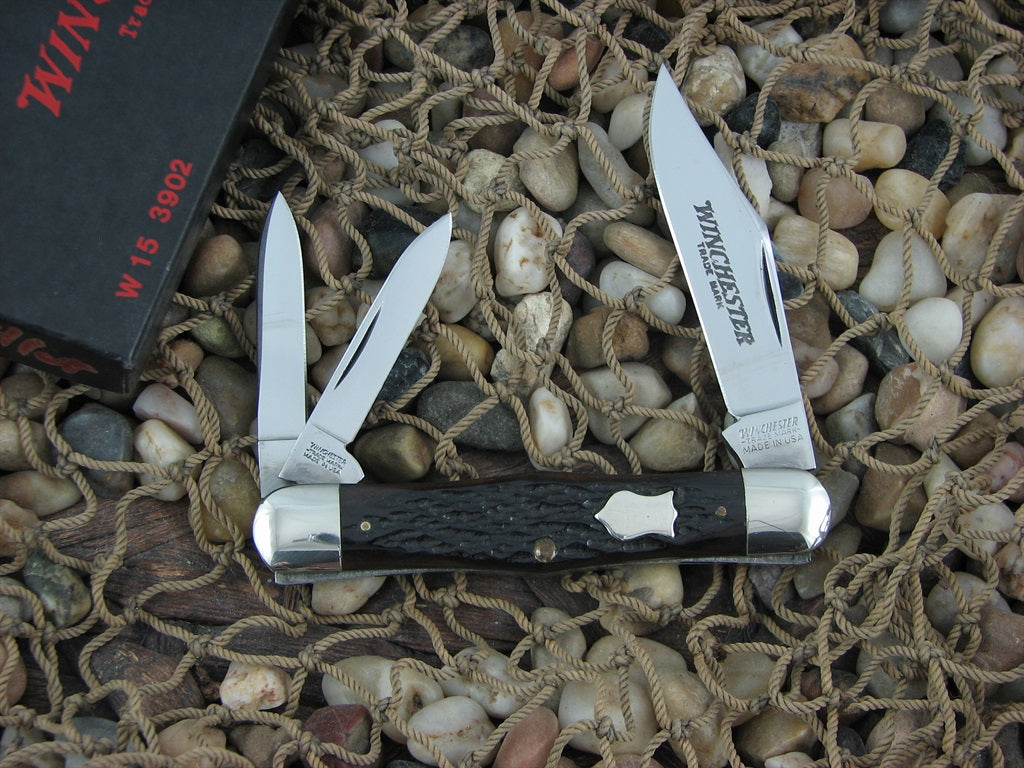 Winchester Knives 1990 Dark Bone Whittler with Carbon steel 3902 W153902