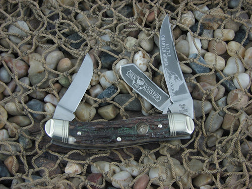 Hen & Rooster Cutlery 1997 Genuine Stag Stockman with Stainless steel Model 283 283DS