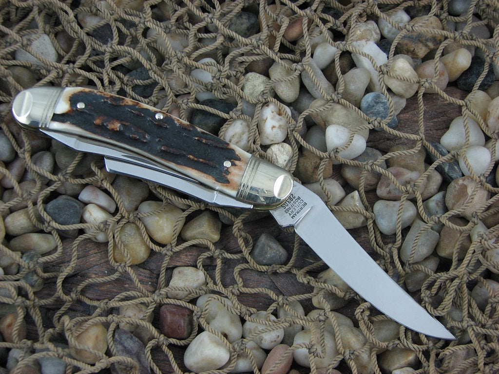 Hen & Rooster Cutlery 2001 Genuine Stag Stockman with Stainless steel Model 283 283DS LCH