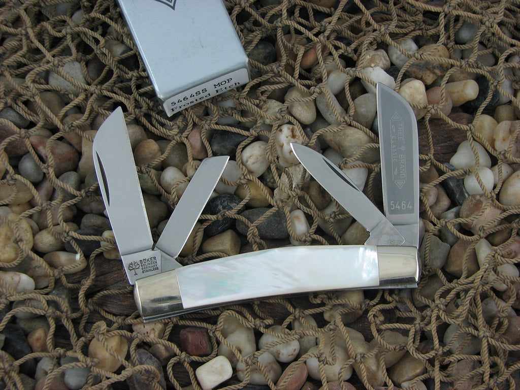 Boker Cutlery  Genuine Pearl Large Congress with Stainless steel 5464 5464SSMOP
