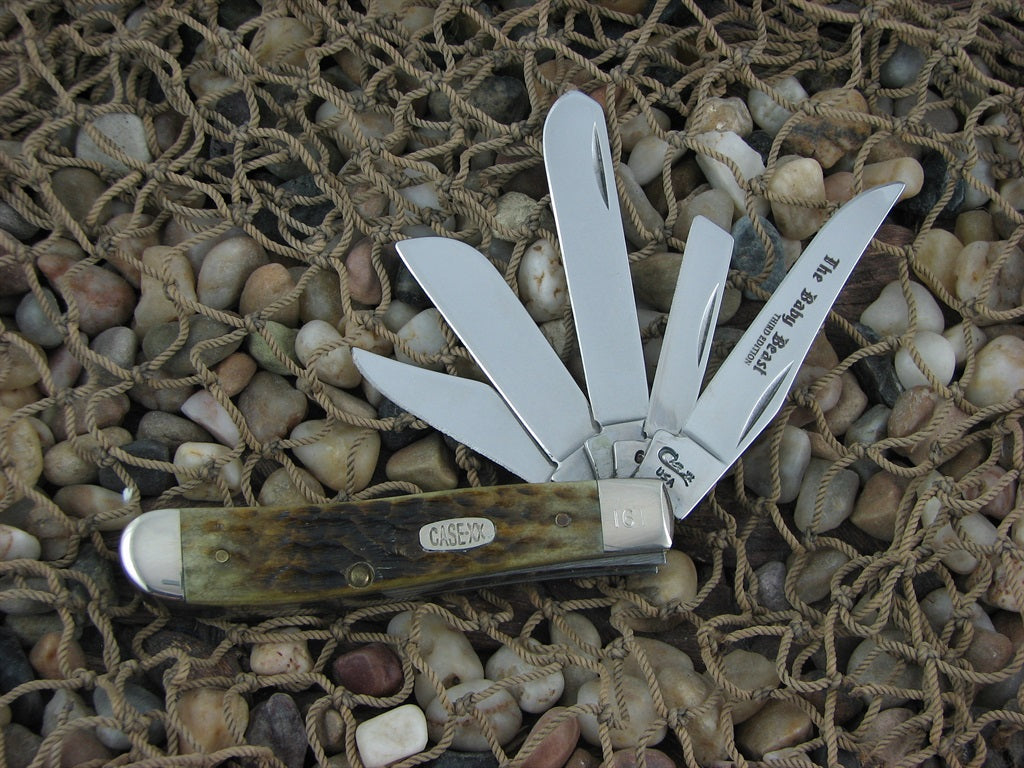 Case Cutlery 1997 Green Bone Mini Trapper with TruSharp steel 6507 