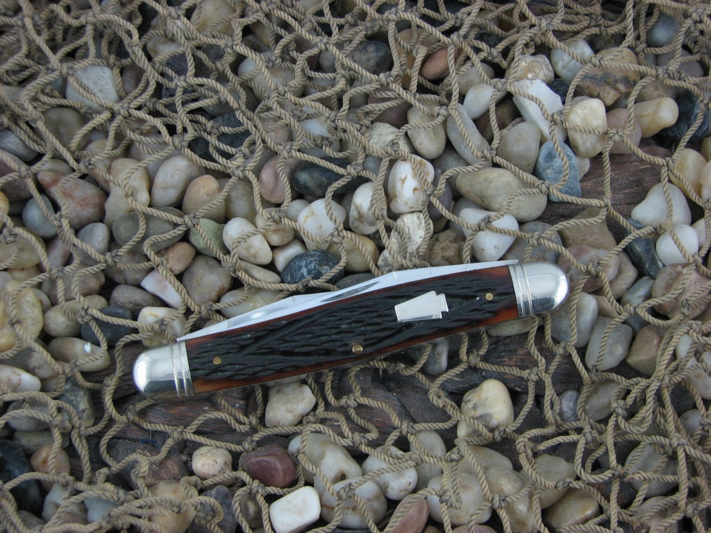Schatt & Morgan 2004 Caramel WG Bone Muskrat with 420HC steel O42125