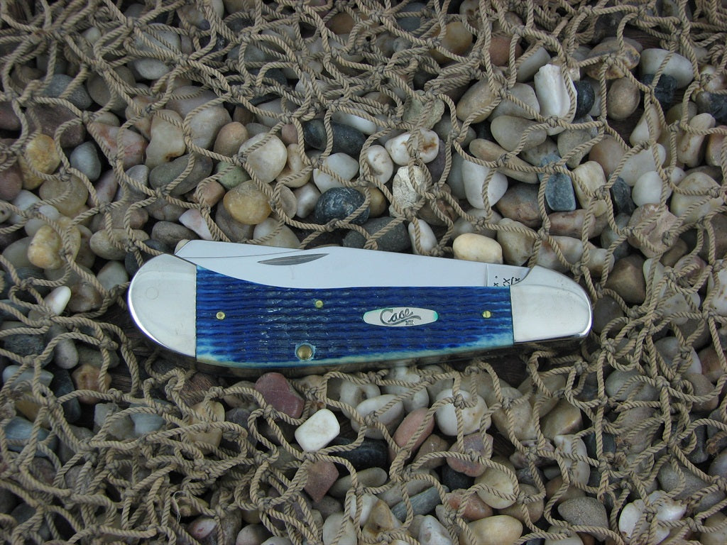 Case XX 2000 Corncob Blue Bone Large Saddlehorn with TruSharp steel 62100