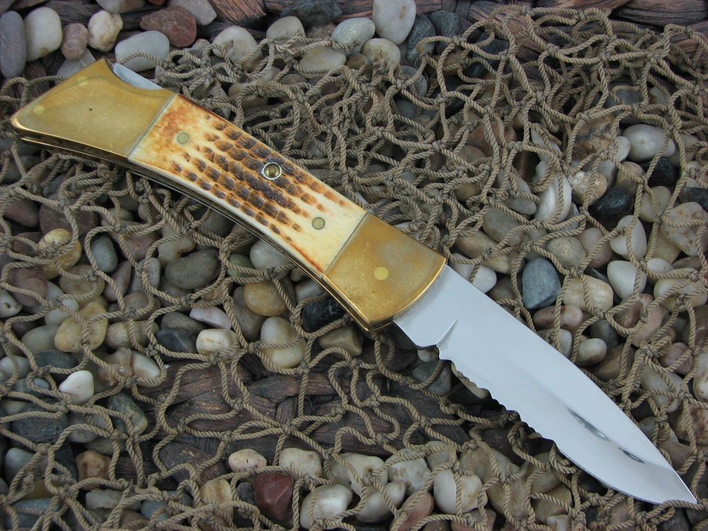Case Cutlery 2003 Burnt Amber Bone NAHC Hammerhead with TruSharp steel 59L