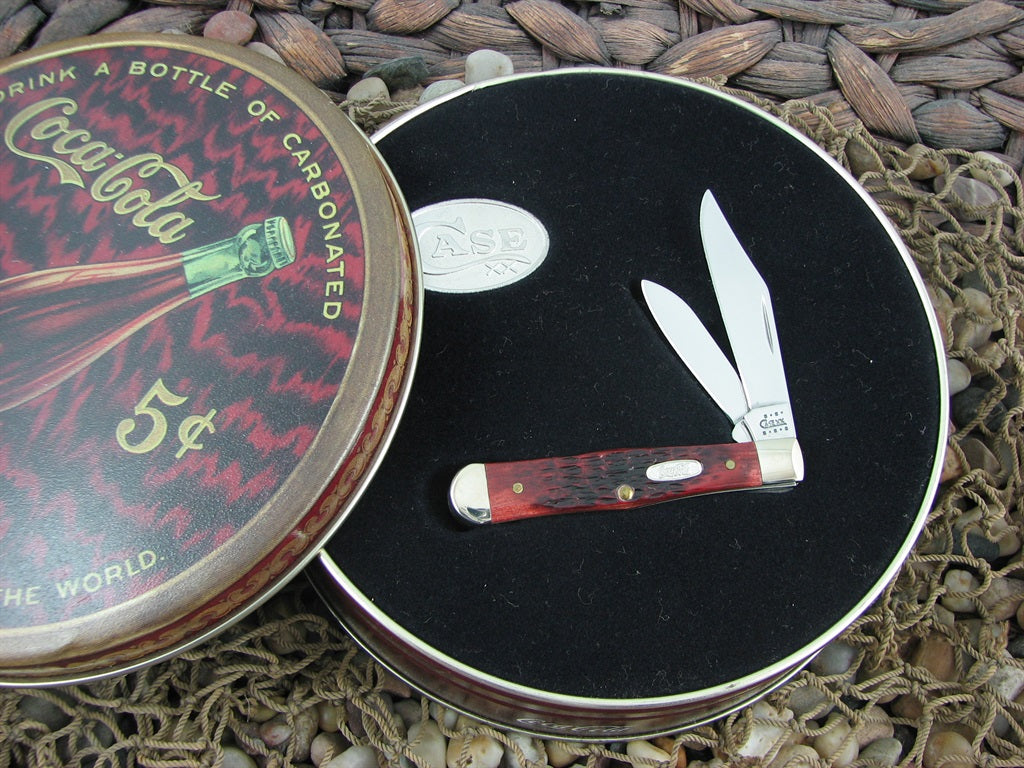 Case Cutlery 2001 Mahogany Bone Small Coke Bottle with TruSharp steel 6225 1/2 