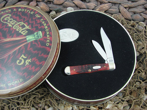 Case Cutlery 2001 Mahogany Bone Small Coke Bottle with TruSharp steel 6225 1/2 