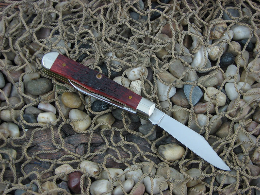 Case Cutlery 2001 Mahogany Bone Small Coke Bottle with TruSharp steel 6225 1/2