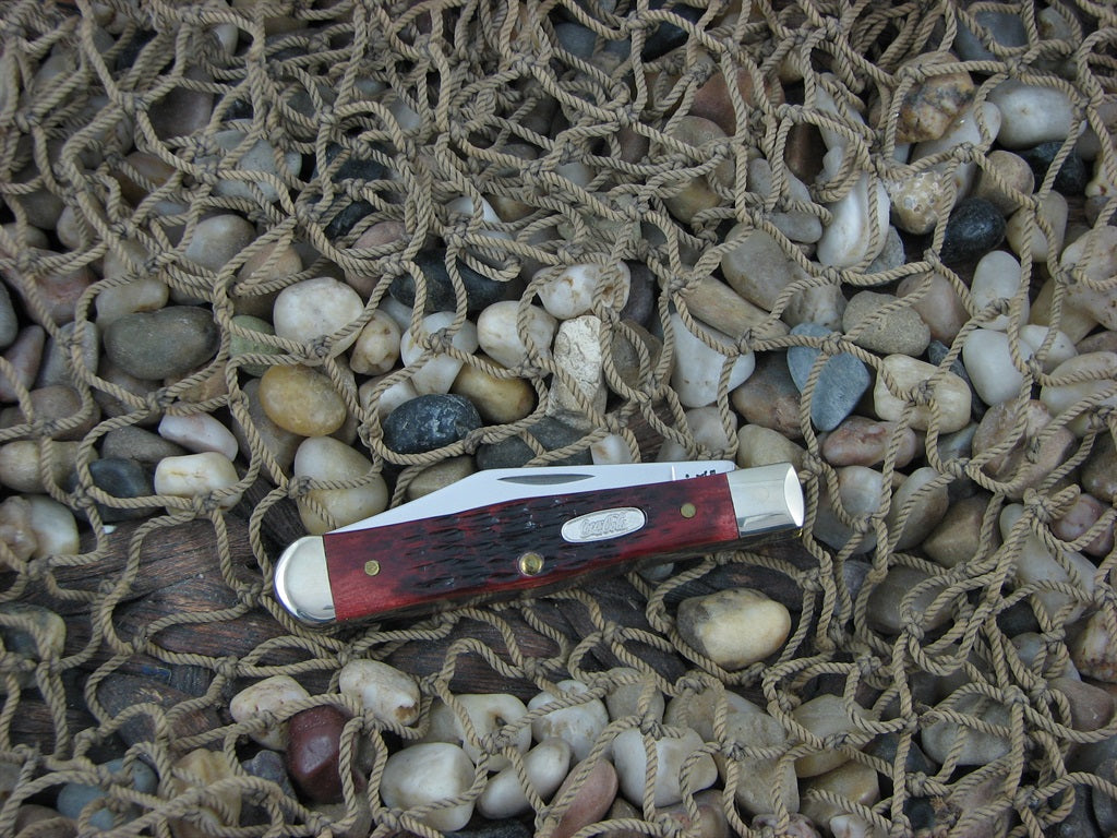 Case Cutlery 2001 Mahogany Bone Small Coke Bottle with TruSharp steel 6225 1/2