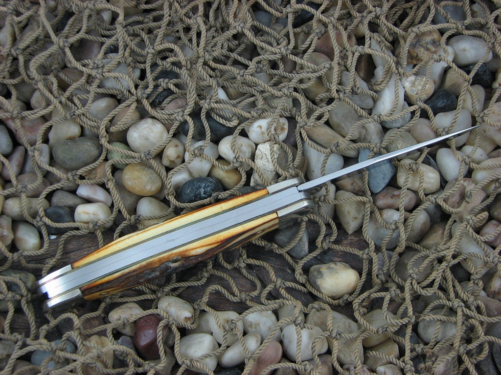 Case Cutlery 1993 ABCA Burnt Stag Muskrat with TruSharp steel