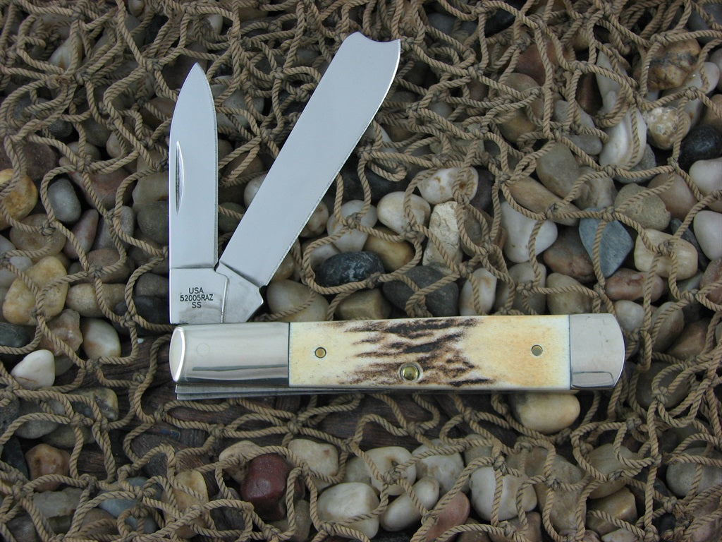 Case Collectors Club 2006 Burnt Stag Razor with TruSharp steel 52005RAZ 07539
